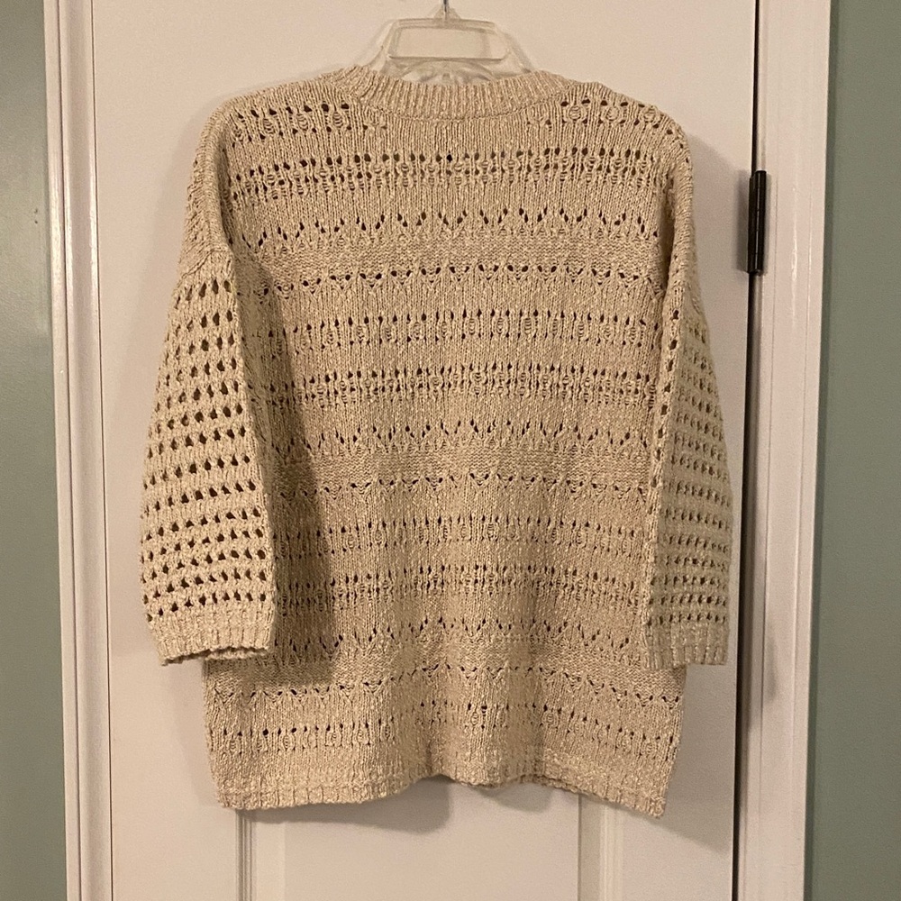 CAbi V-Neck Sweater in Beige - Picture 4 of 4